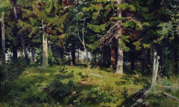Artworks in 150 Subjects Painting - clearing in the forest 1889 classical landscape Ivan Ivanovich trees